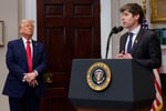 OpenAI CEO Sam Altman with President Trump as OpenAI proposes a 5% equity stake to a US sovereign wealth fund