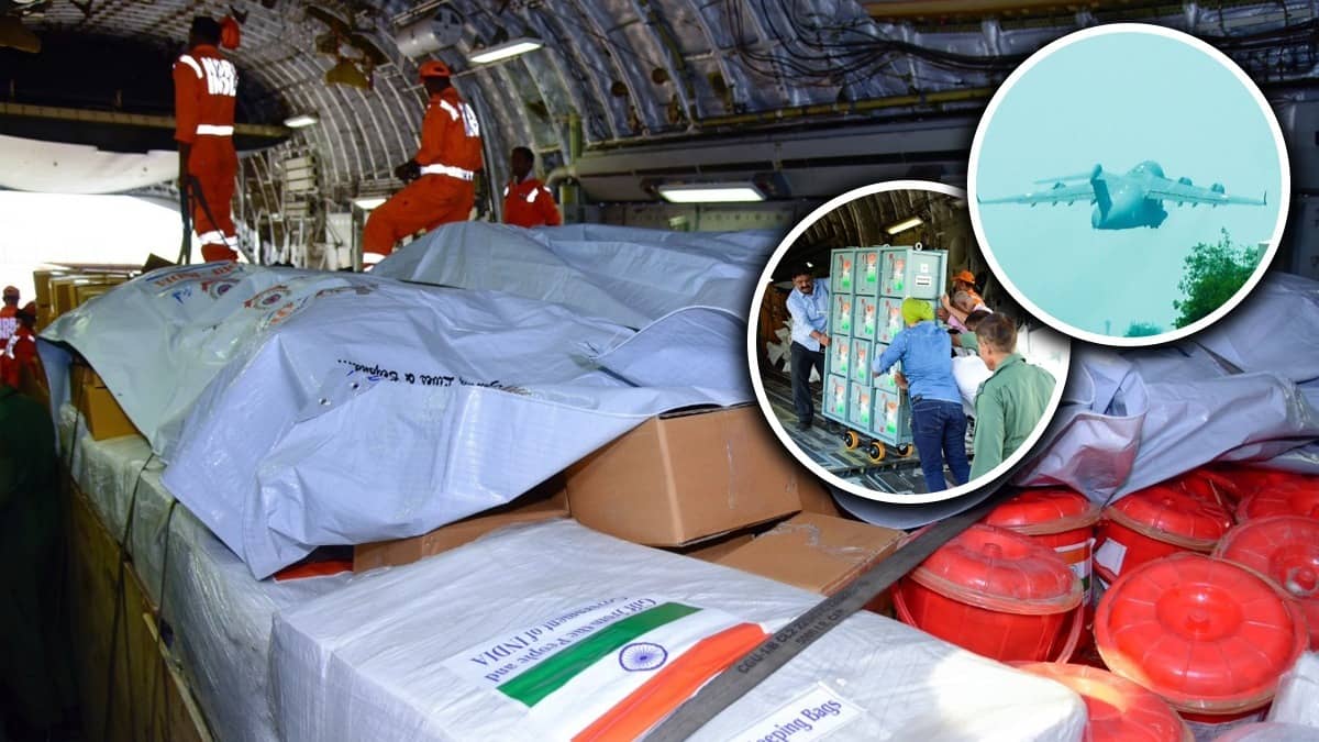Indian Army BHISHM portable hospital units deployed under Operation Amistad in Venezuela