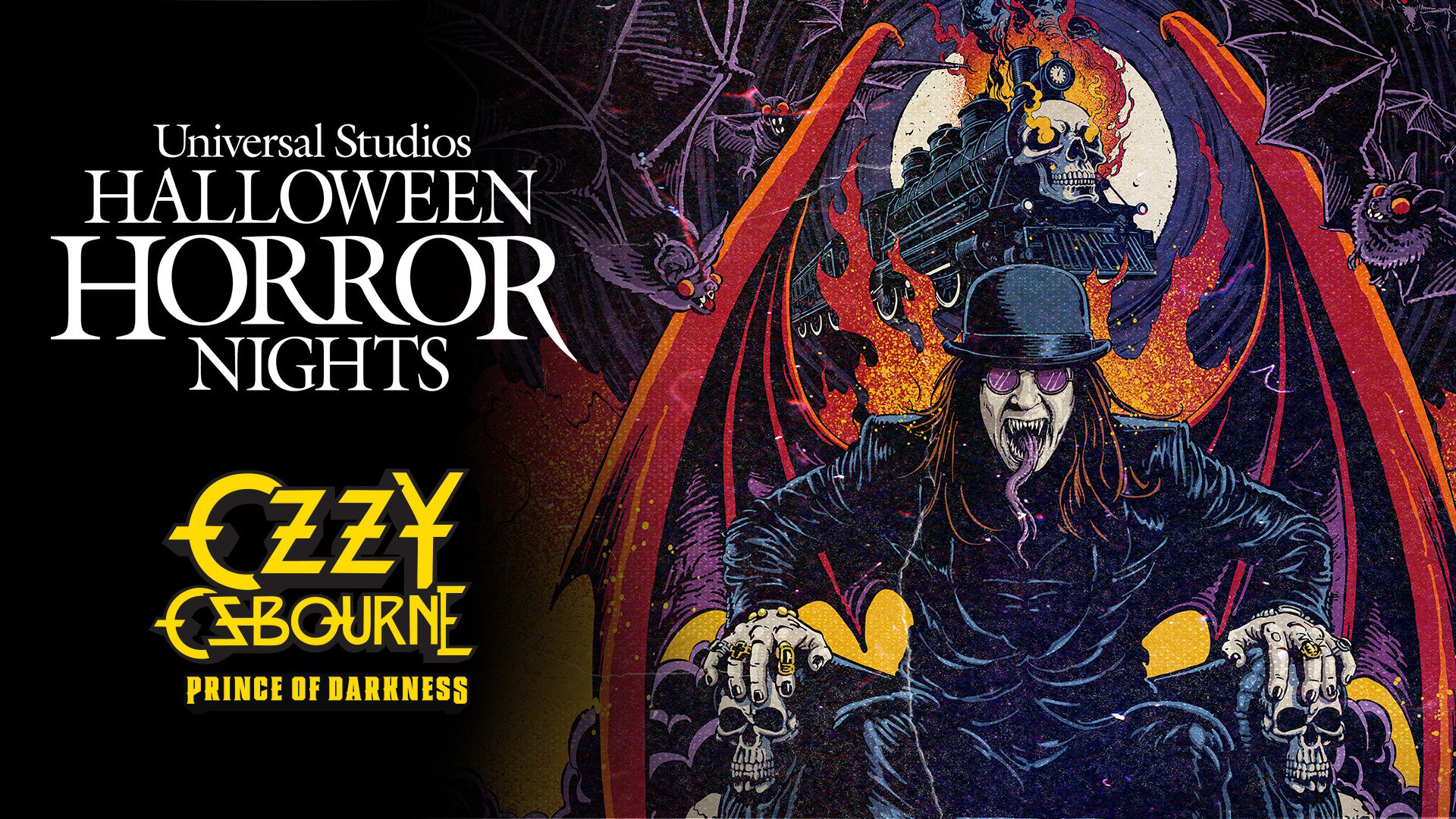 Ozzy Osbourne Prince of Darkness haunted house interior Halloween Horror Nights 2026 Universal Studios