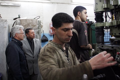 Palestinian businesspeople working in the West Bank economy