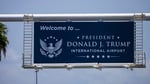 New sign at President Donald J. Trump International Airport formerly Palm Beach International