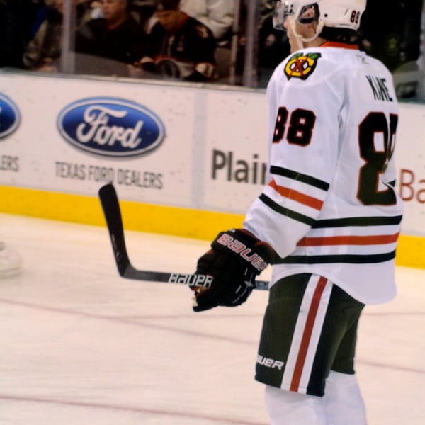 Patrick Kane in Chicago Blackhawks uniform during NHL game