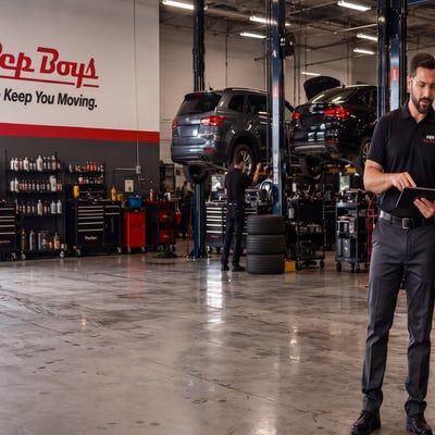 Pep Boys auto service bays Carl Icahn Mavis Discount Tire acquisition