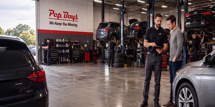 Pep Boys auto service bays Carl Icahn Mavis Discount Tire acquisition