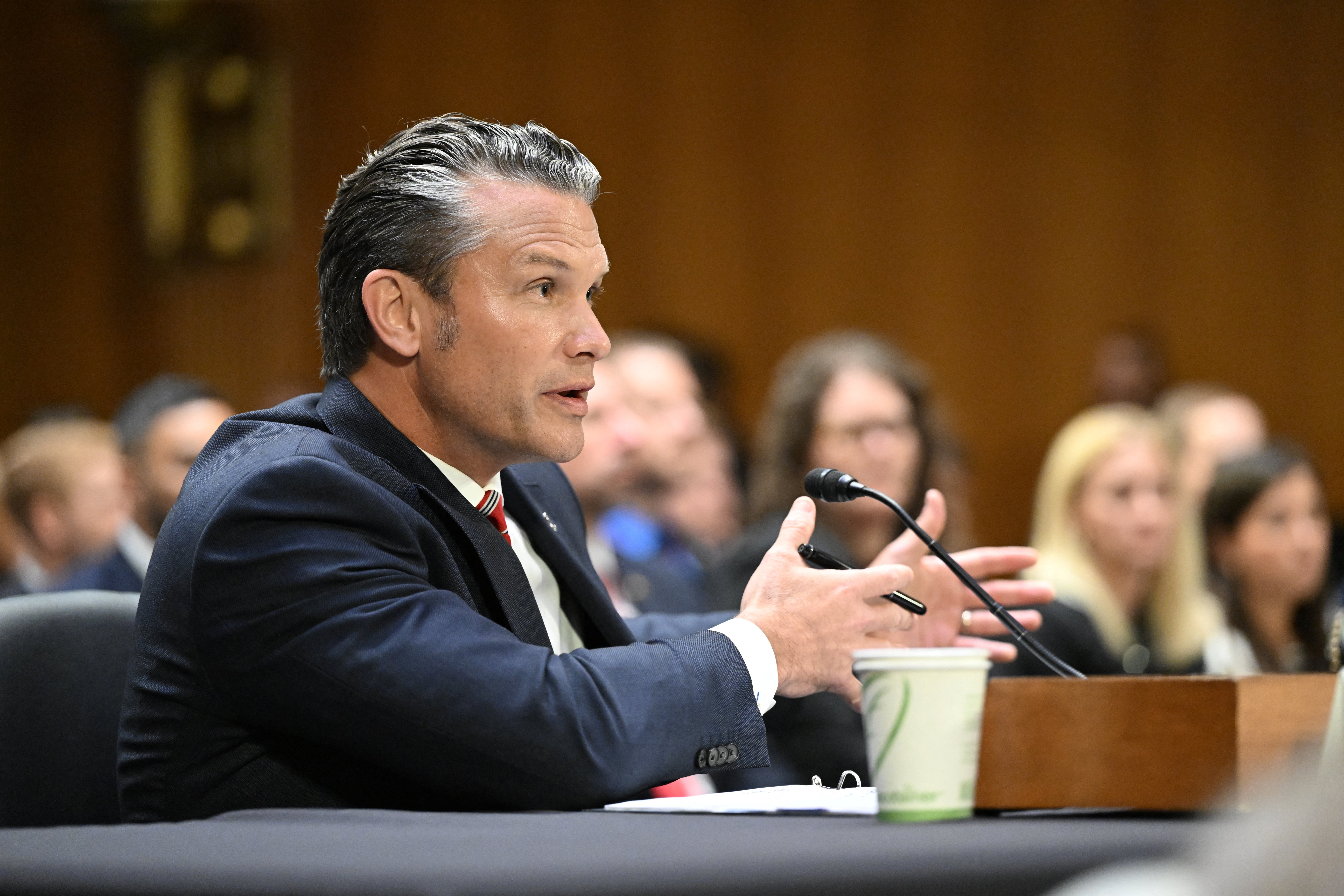 US Defense Secretary Pete Hegseth testifies before the Senate Armed Services Committee on the $37.5 billion cost of the Iran military operation