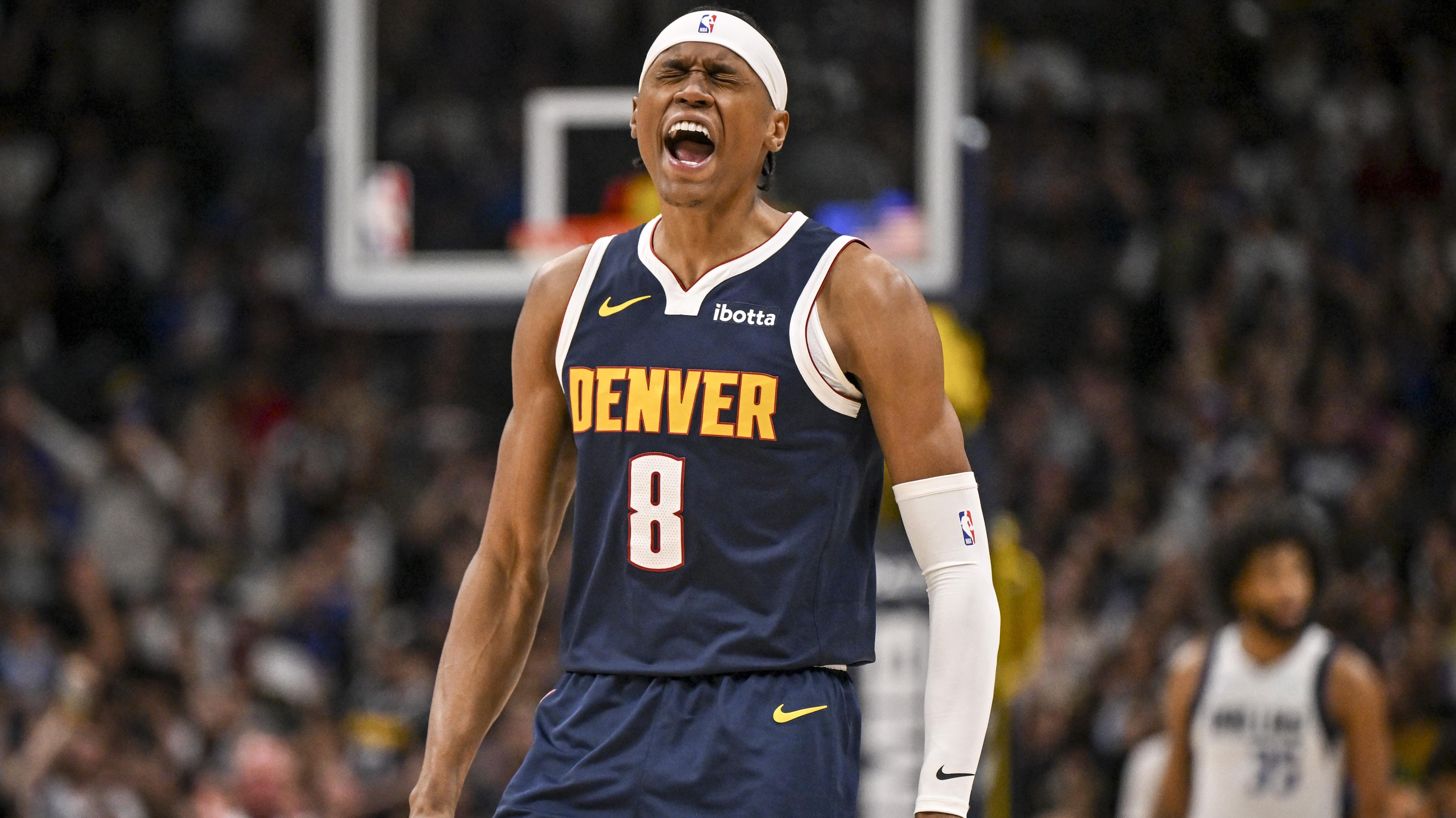 Peyton Watson in action for the Denver Nuggets during the 2025-26 NBA season
