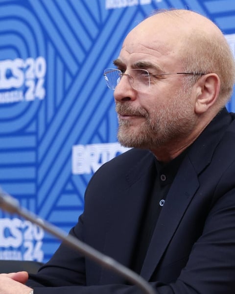 Iranian Parliament Speaker Mohammad Bagher Ghalibaf who served as Iran's chief negotiator in Doha