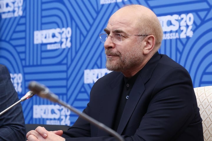 Iranian Parliament Speaker Mohammad Bagher Ghalibaf who served as Iran's chief negotiator in Doha