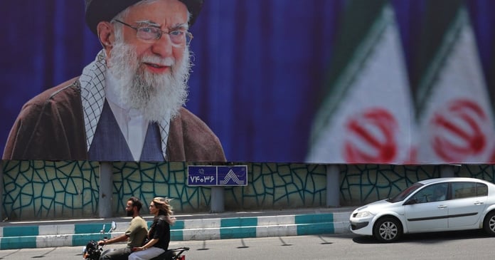 Iranian President Pezeshkian meets Russian envoy Medvedev during Khamenei funeral ceremonies in Tehran July 2026