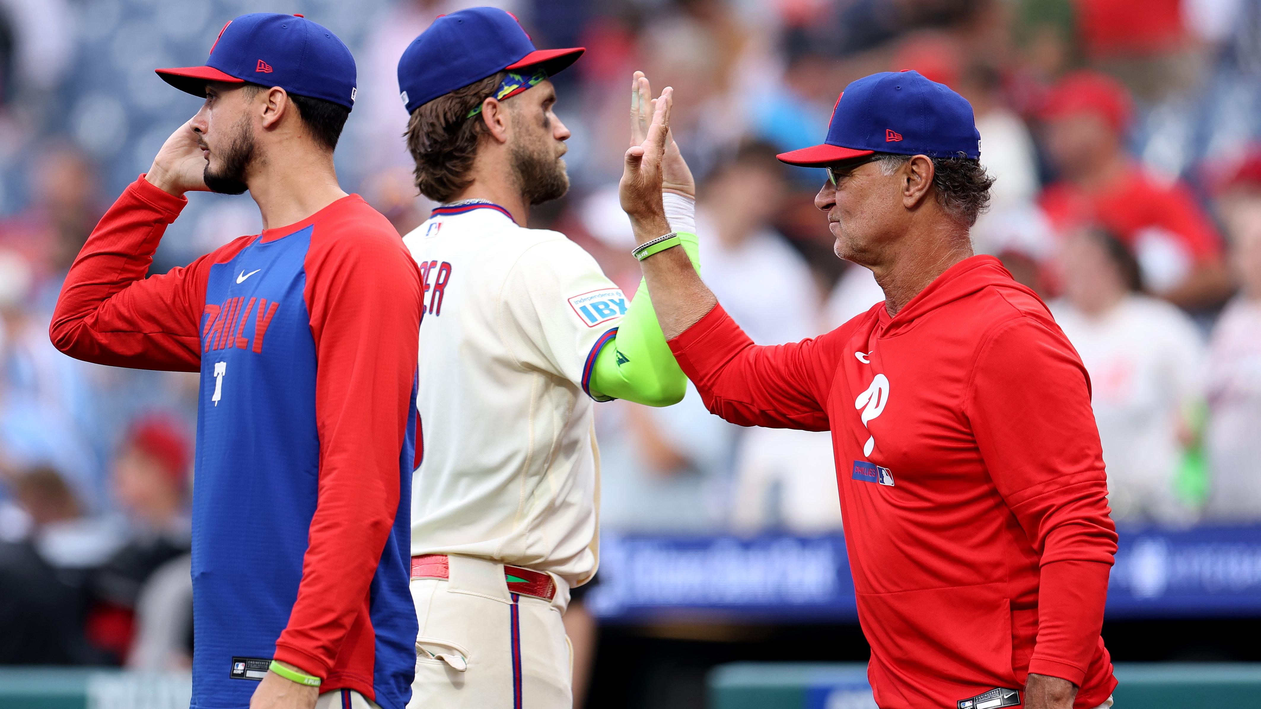 Philadelphia Phillies players during their July 2026 stretch as the team chases an NL wild card spot