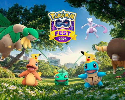 Pokémon GO Fest 2026 Global event banner celebrating the game's 10th anniversary