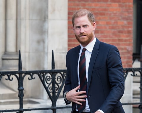 Prince Harry arrives at court during his legal challenge against the removal of Metropolitan Police protection in the UK