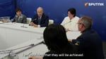 Russian President Vladimir Putin discusses the formation of a security zone along Russia's border with Ukraine