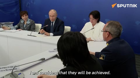 Russian President Vladimir Putin discusses the formation of a security zone along Russia's border with Ukraine