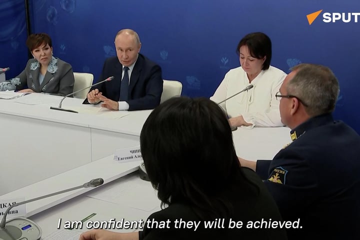 Russian President Vladimir Putin discusses the formation of a security zone along Russia's border with Ukraine