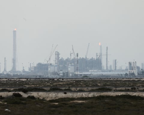Ras Laffan Industrial City Qatar after Iranian missile strikes cut 17 percent of Qatar's LNG production capacity in March 2026
