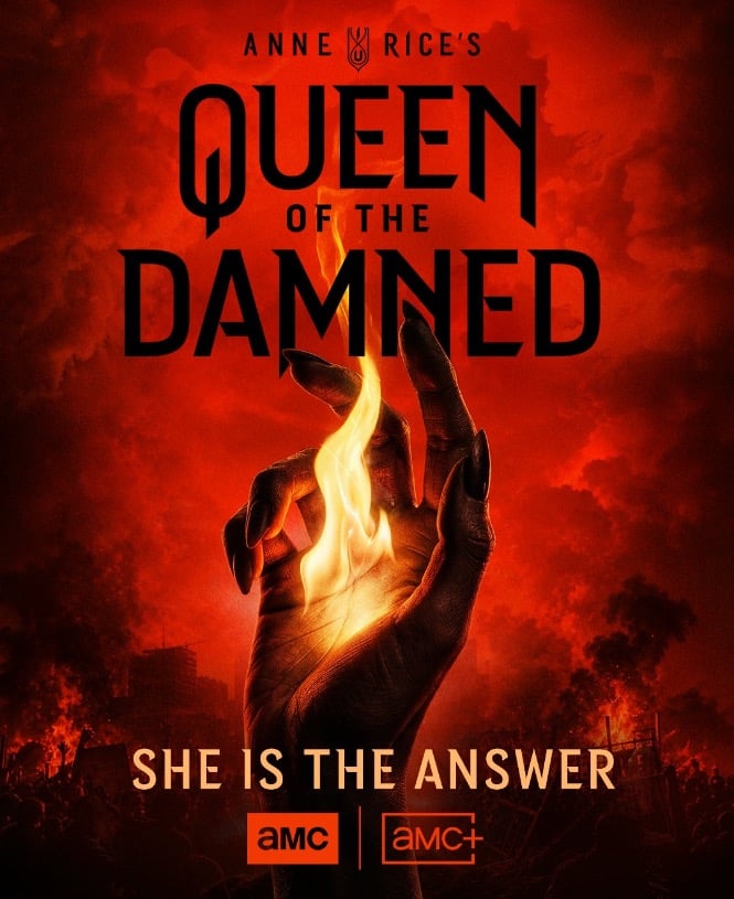 Official key art for Anne Rice's Queen of the Damned Season 4 on AMC featuring Sheila Atim as Akasha