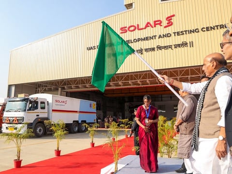 Defence Minister Rajnath Singh at defence manufacturing facility India 2026