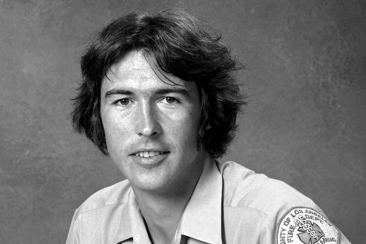 Randolph Mantooth as firefighter-paramedic Johnny Gage in NBC's Emergency!