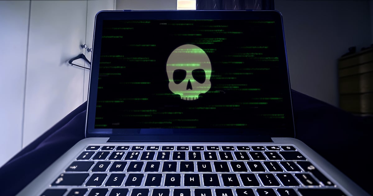 Cybersecurity ransomware attack computer screen showing encrypted files