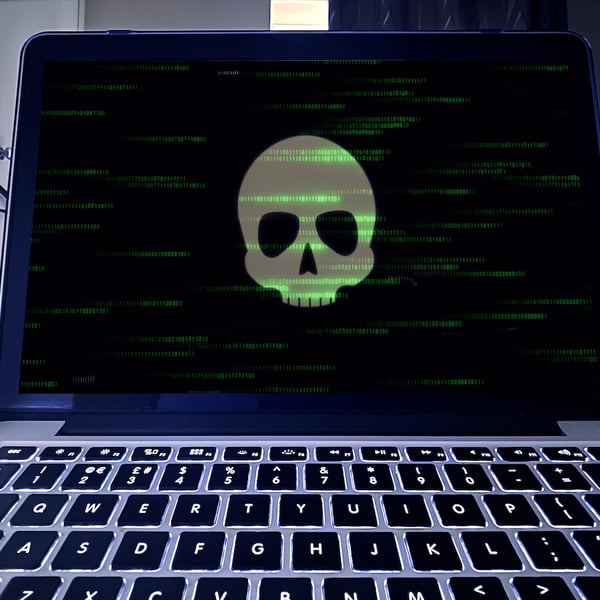 Cybersecurity ransomware attack computer screen showing encrypted files