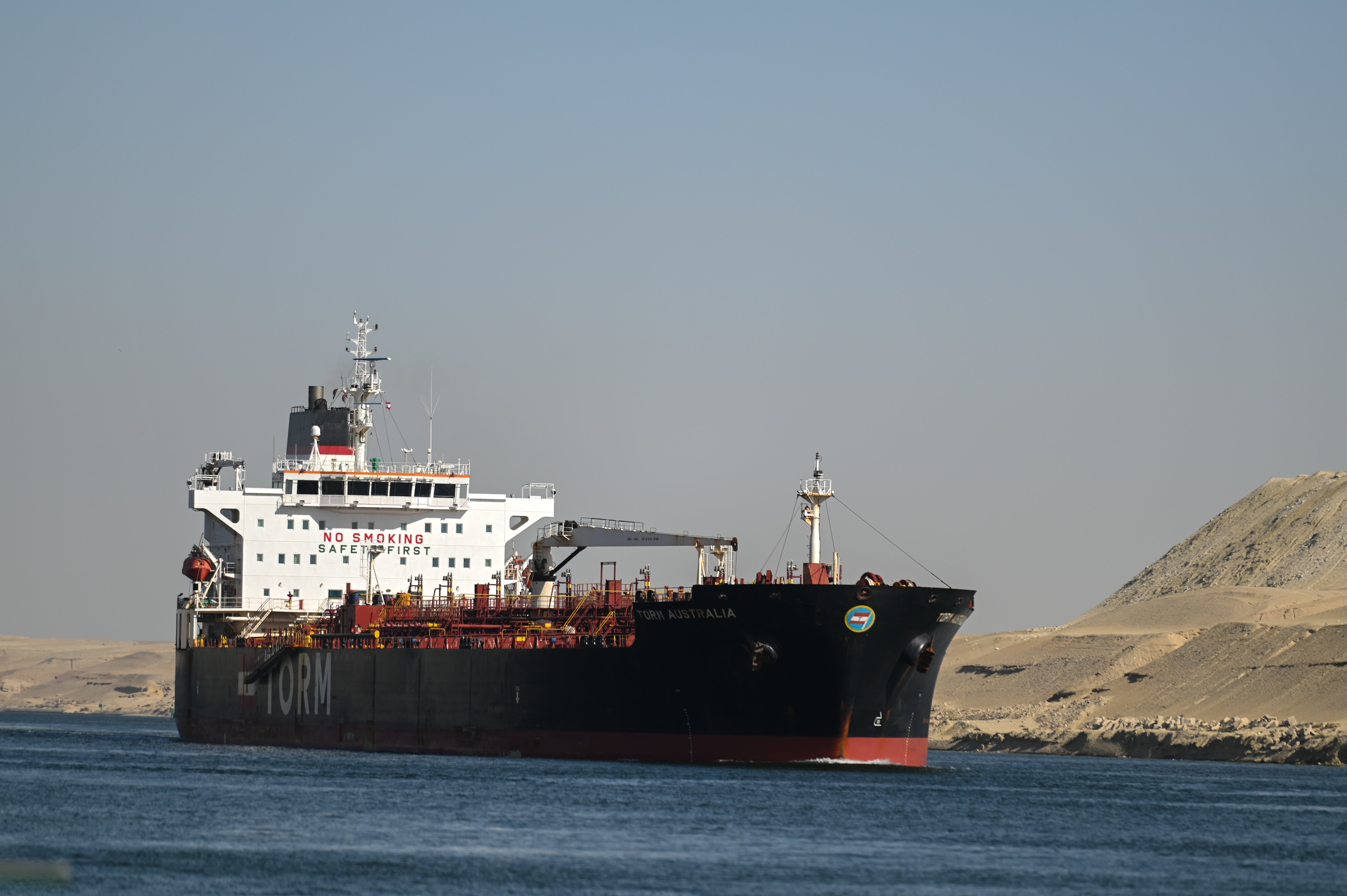 Aerial view of tankers and cargo ships transiting the Red Sea near Bab al-Mandeb strait amid Houthi naval blockade July 2026