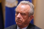 US Health Secretary Robert F. Kennedy Jr. listens during a Cabinet meeting at the White House