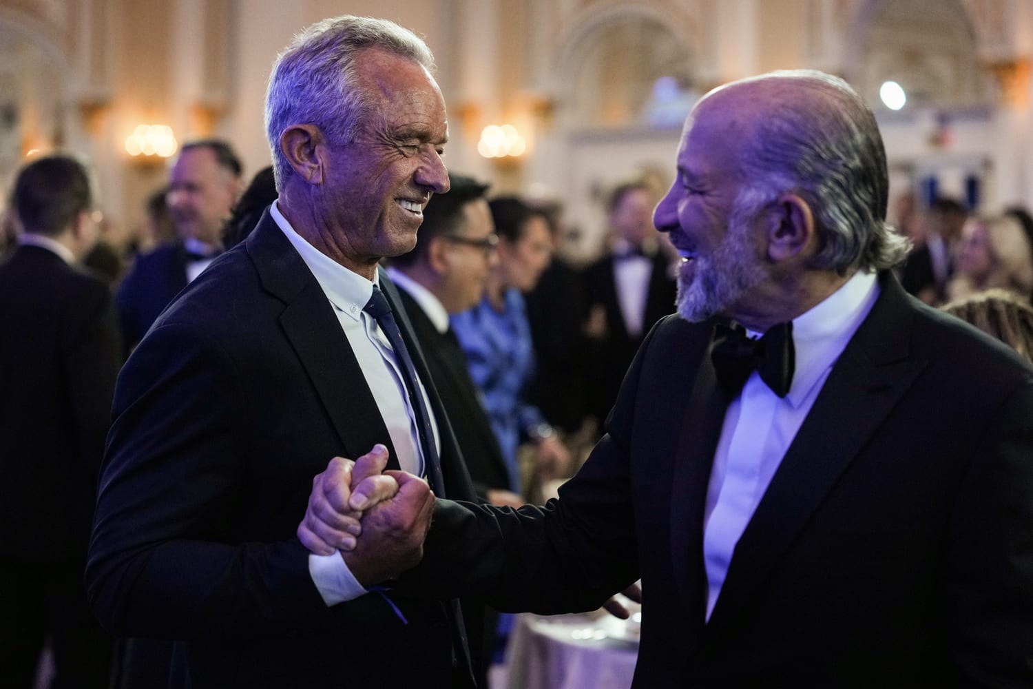 Guests at the White House Correspondents Dinner 2026 at the Waldorf Astoria hotel in Washington DC