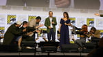 Rick Moranis on stage at Hall H during the Spaceballs The New One panel at San Diego Comic-Con 2026