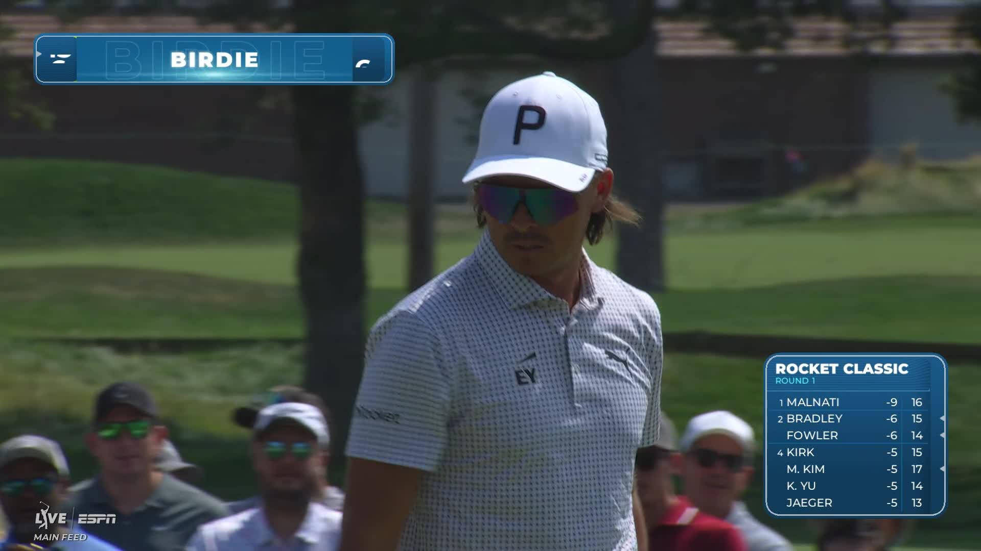 Rickie Fowler during Round 1 of the 2026 Rocket Classic at Detroit Golf Club