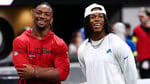 Bijan Robinson and Jahmyr Gibbs sit out NFL training camp practice amid contract negotiations in 2026