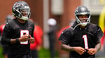 Aaron Rodgers throwing passes at Pittsburgh Steelers training camp in Latrobe during 2026 NFL preseason