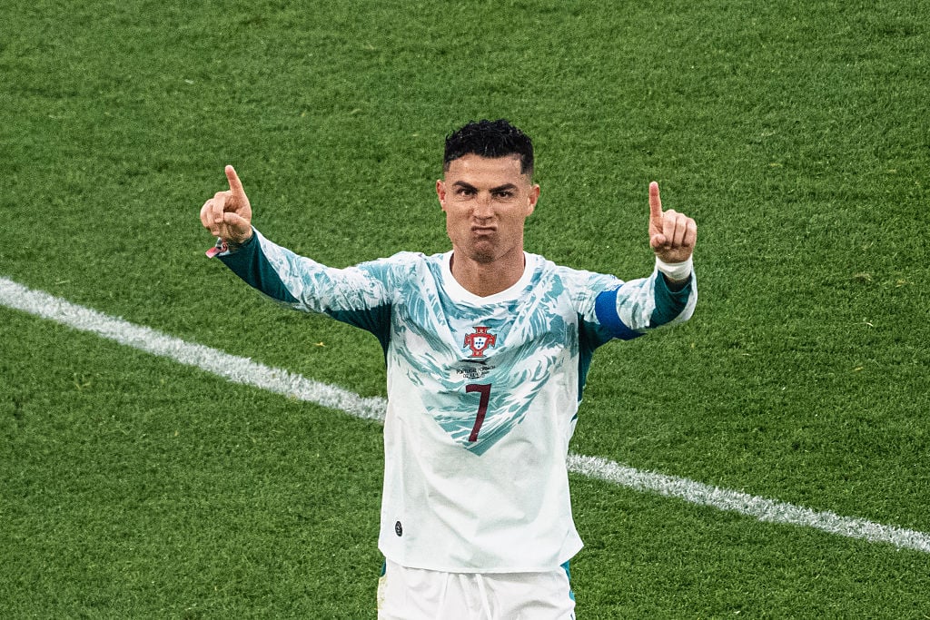 Cristiano Ronaldo celebrates penalty goal against Croatia FIFA World Cup 2026 Round of 32 BMO Field Toronto