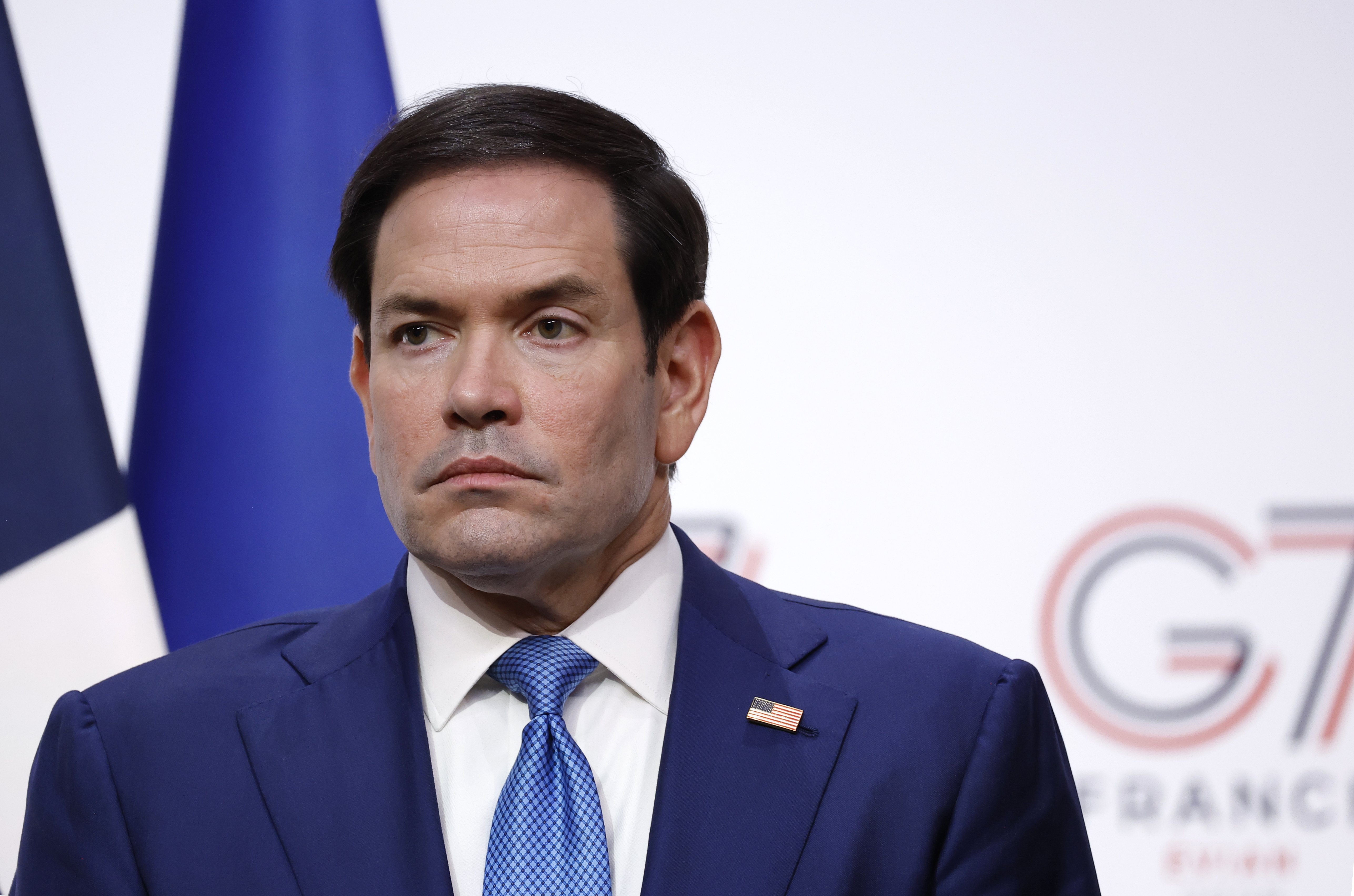 US Secretary of State Marco Rubio at the G7 Summit in France, who pledged a whole-of-government campaign to dismantle the International Criminal Court