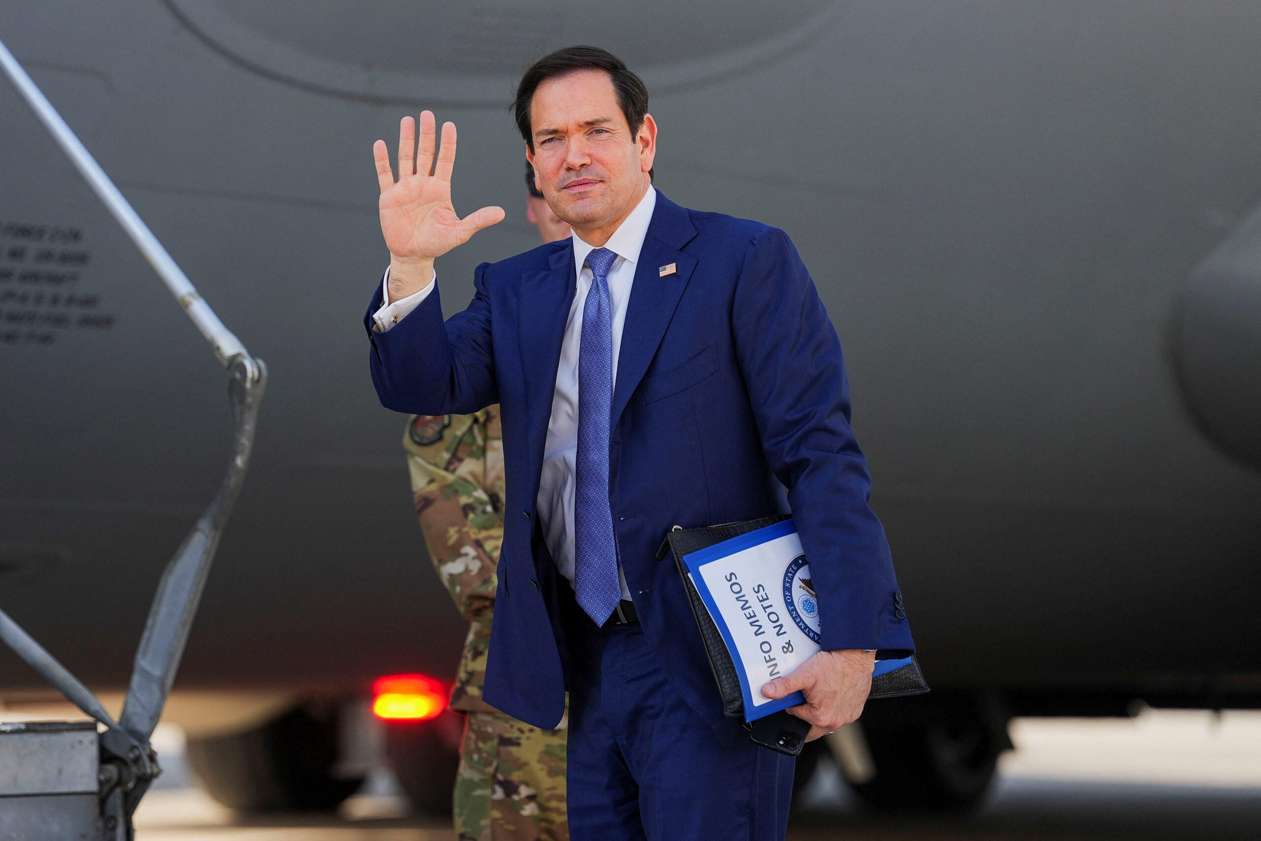 US Secretary of State Marco Rubio at GCC summit in Bahrain discussing Gulf states position on Iran deal
