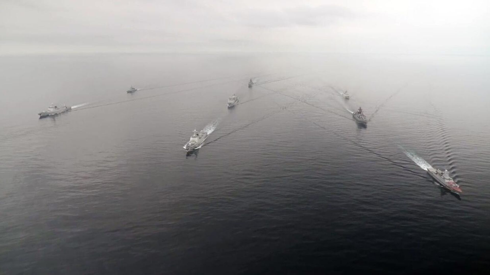 Russian and Chinese warships conduct joint naval exercises in the Sea of Japan during Naval Interaction 2026