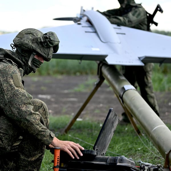 Russian UAV crew combat operations Kharkov drone strike
