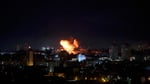 Aftermath of Russian ballistic missile and Zircon hypersonic missile strikes on Kyiv Ukraine