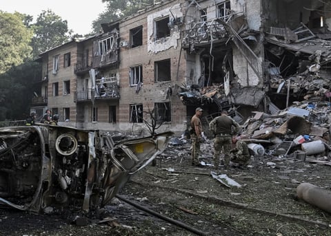 Smoke rises from a Russian ballistic missile strike in Ukraine as Russia's July 2026 bombardment campaign continues