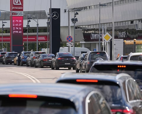 Blocked Rosneft petrol station in Saint Petersburg Russia diesel ban July 2026 after Ukraine drone strikes on refineries