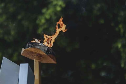 Eternal flame at Rwanda genocide memorial during 32nd liberation day anniversary July 2026