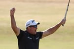 Ryan Fox celebrates winning The Open Championship at Royal Birkdale 2026