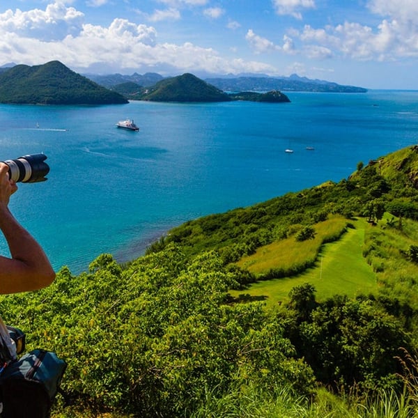 Saint Lucia beach resort with travel advisory warning for violent crime