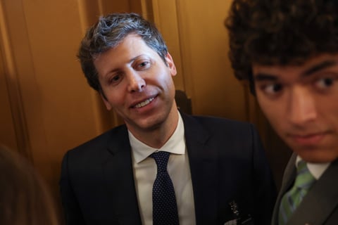 OpenAI CEO Sam Altman leaving a meeting at the US Capitol on July 29 2026 ahead of AI regulation framework deadline
