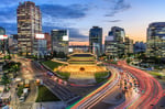 Seoul cityscape at night reflecting South Korea's growing role in global financial markets as Samsung explores a US ADR listing