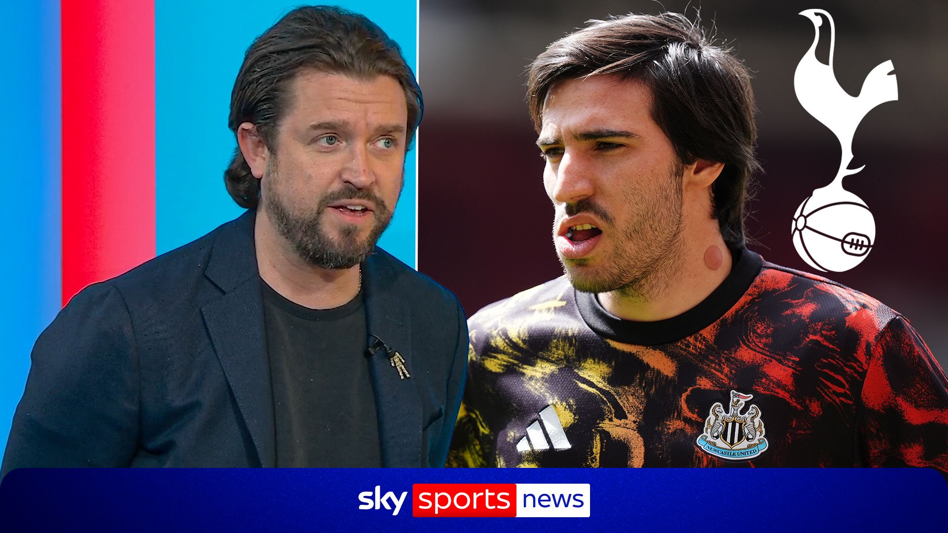 Sandro Tonali joining Tottenham Hotspur from Newcastle United for 100 million pounds
