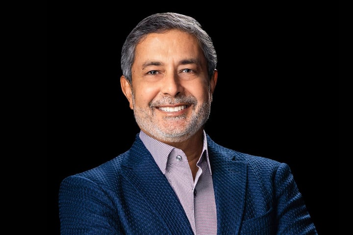 Micron Chairman and CEO Sanjay Mehrotra, who attended the Hiroshima fab groundbreaking