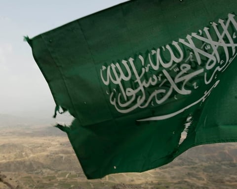 Saudi Arabia flag representing the IMEC trade corridor rerouting through Syria