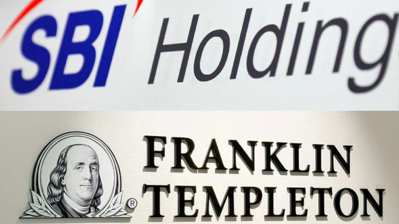 SBI Holdings and Franklin Templeton representatives at a cryptocurrency event in Japan