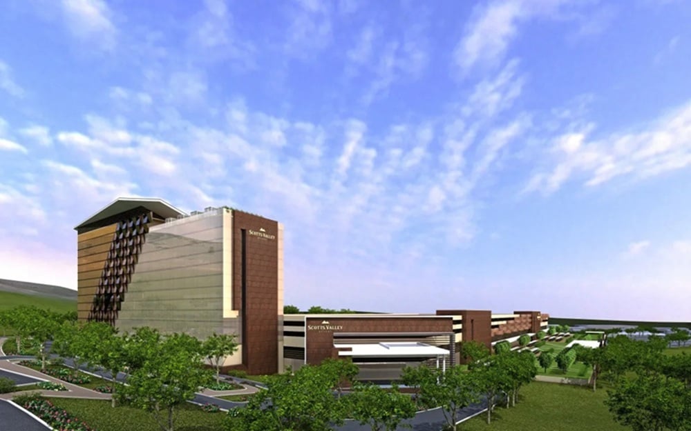 Artist rendering of the proposed Scotts Valley Band casino resort in Vallejo California